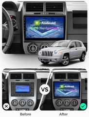 Магнитола Jeep Compass (2006-2010) Android 10 6/128GB IPS DSP 4G модель CBK-117TS10