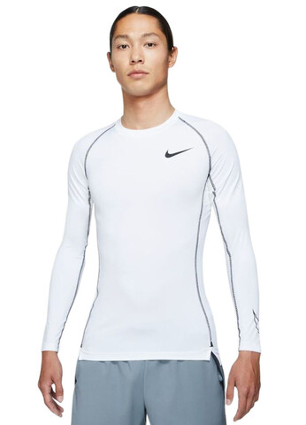 Термобелье Nike Pro Dri-Fit Tight Top LS M - white/black/black