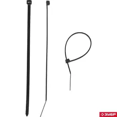 ЗУБР КС-Ч1, 3.6 x 150 мм, нейлон РА66, 100 шт, черные, кабельные стяжки, Профессионал (309030-36-150)