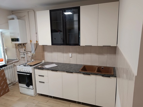 Кухня Николь 2.0/900 м холст белый