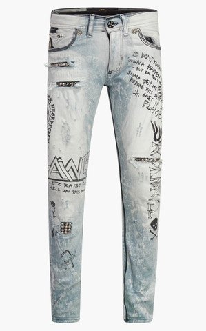 Джинсы LT BLUE GRAFFITI PRINTED JEANS SG305 The Saints Sinphony