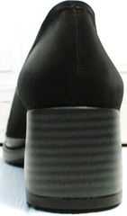 Женские модные туфли на толстом каблуке 6 см осень весна H&G BEM 167 10B-Black.