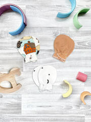 Рукавички-антицарапки Mjölk Ферма/Camel/Ночное Небо, сет из 3х пар