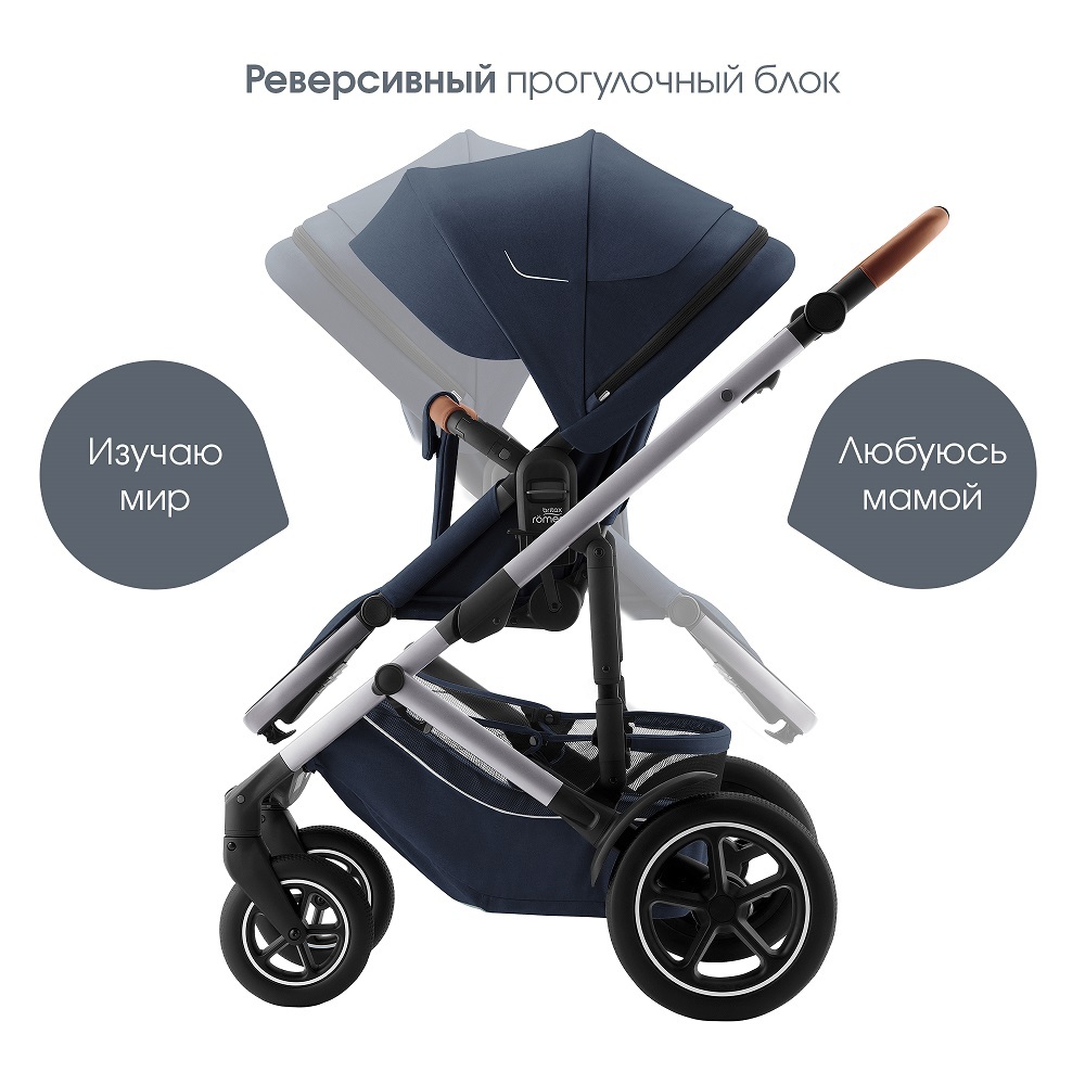 Комплект 3в1 коляска Britax Roemer SMILE 5Z Night Blue + автокресло BABY-SAFE PRO Space Black