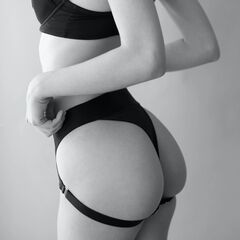 Черные трусики для насадок Heroine Lingerie Harness - size L - 