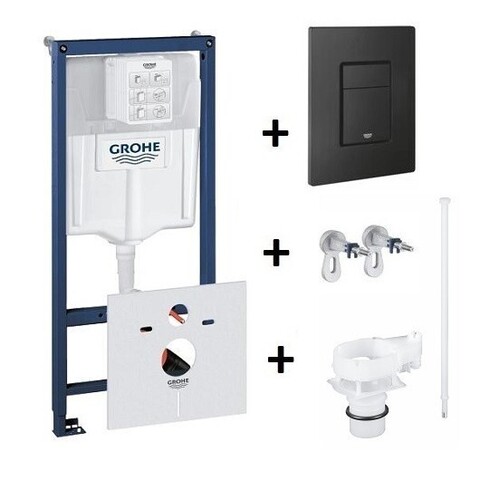 Grohe Rapid SL 1000046 Система инсталляции для подвесного унитаза 5 в 1 (чёрный)