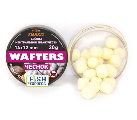 Бойлы FISHKIT WAFTERS 14х12 мм. Чеснок