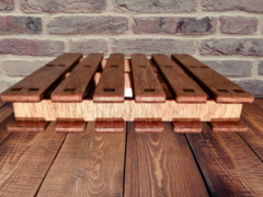 Подставка под горячее для кружки темная в виде паллеты