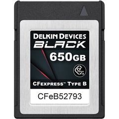 Карта памяти Delkin Devices Cfexpress B 650GB BLACK 1725 /1240 MB/s