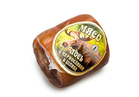 Рулет из лося с черносливом в шпике~350г