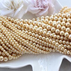 Майорка золотистая 6 мм, 1 нить, МА148