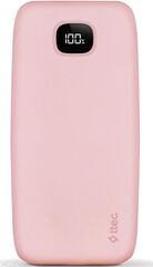 Внешний аккумулятор TTEC ChargeUp LCD 20000mAh Powerbank, розовый