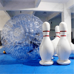 Командная игра "Зорбо - боулинг", зорб ТПУ 2.5*2.5 ,кегля 6 шт 1.5*0.6*0.6 м