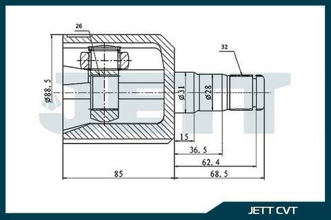 ШРУС внутренний JETT V40-0009