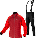 Утеплённый лыжный костюм 905 Victory Code Storm 2.0 Active Red с лямками мужской