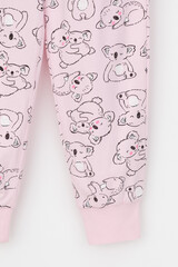 пижама  для девочки  К 1606/нежно-розовый,забавные коалы