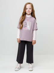 брюки  для девочки  КР 400866/антрацитовый 3902 к613