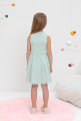 платье  для девочки  КР 5868/голубая дымка к465