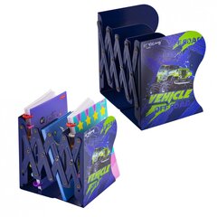 
          Подставка-держатель для книг раздвижная Yalong, 3 отделения, металл, "Машина", картон. уп.