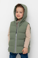 жилет  для мальчика  ВК 35018/4 ГР (98-128)