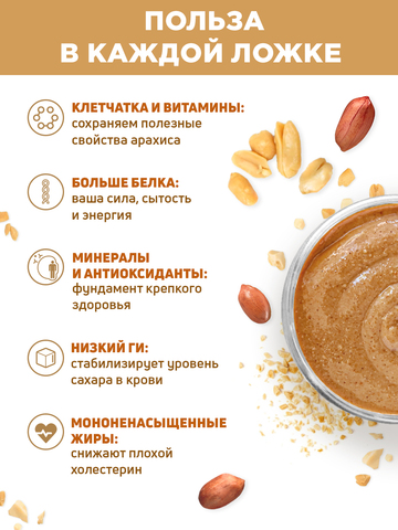 Арахисовая паста ОСОБАЯ без добавок 500 г