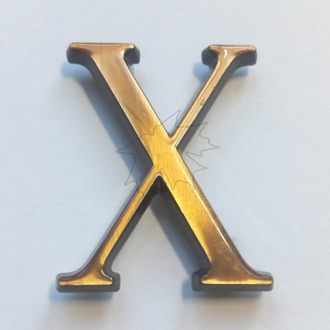 Бронзовая буква Х на памятник высотой 5см, Caggiati