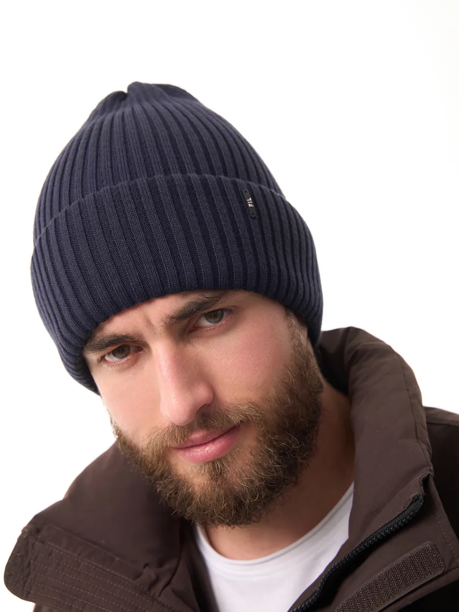 Шапка осенняя бини вязаная зима