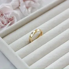 Кольцо с петелькой, регулируемое, позолота, Д064