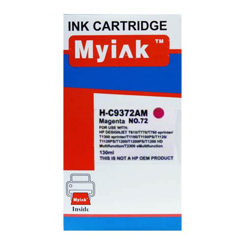 Совместимый картридж C9372A №72 Magenta Dye 130 мл для HP DesignJet T1100, T1200, T2300