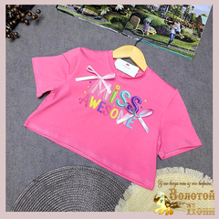 Футболка кроп-топ д (9-13) 260415-WD220