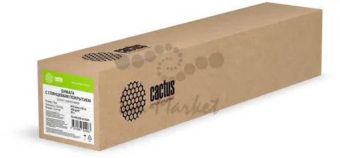 Бумага Cactus CS-PG230-61030 24"(A1) 610мм-30м/230г/м2/белый глянцевое универсальная (с покрытием) втулка:50.8мм (2")