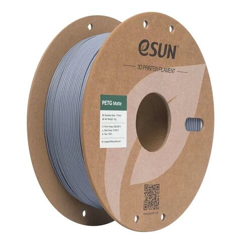 Пластик для 3D-печати eSUN PETG-Matte, 1,75 мм, 1 кг, тёмно-серый, PETG-MT175D-H1P1