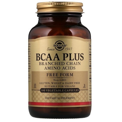 Solgar, BCAA Plus, в свободной форме, 100 растительных капсул