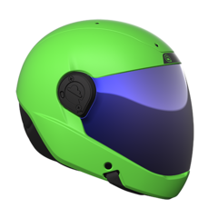 Cookie G35 lime with blue mirror visor