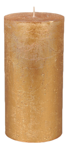 Свеча цилиндрическая 20см Luz Your Senses золотистый