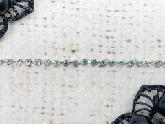 Цепь со стразами, ss 6,5, ш. 2,1 мм, серебро