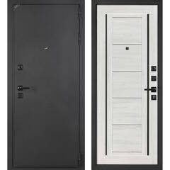 Дверь входная металлическая Грея Букле графит - Граф белый