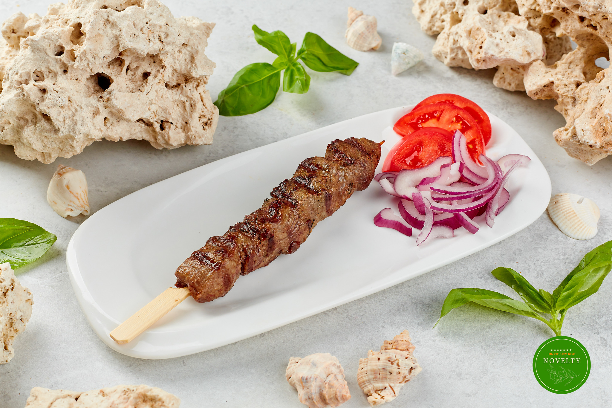 Шпажка шашлыка на гриле из телятины (Сувлаки из телятины) | Veal souvlaki –  купить за 420 ₽ | Территория Вкуса Novelty