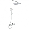 Ideal Standart A7705AA CERATHERM T100 Душевая система с телескопической штангой в комплекте с термостатическим смесителем для душа (скрытый монтаж на эксцентриках, термостатический картридж IS, новая технология, затворы на керамических дисках G1/2 18