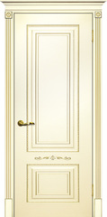 Дверь Смальта 04 / Цвет Слоновая кость ral 1013 патина золото / Двери ТЕКОНА