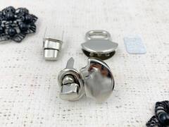 Застежка для сумки, р. 3,1х3,5 см, никель