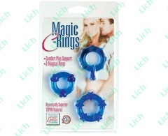 Набор из 3-х синих эрекционных колечек MAGIC C-RINGS