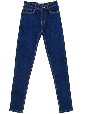 V9301 джинсы женские утепленные, синие