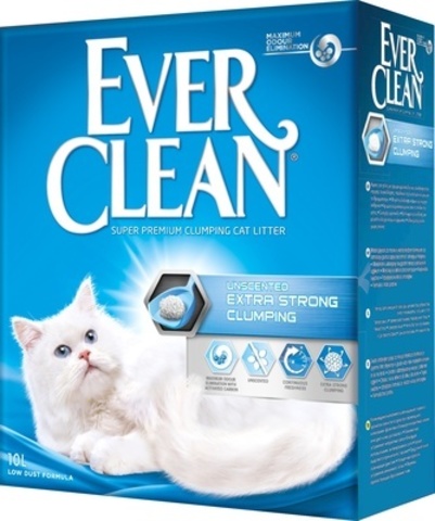 Ever Clean Extra Strong Clumping Unscented комкующийся наполнитель без запаха для кошек (10 л)