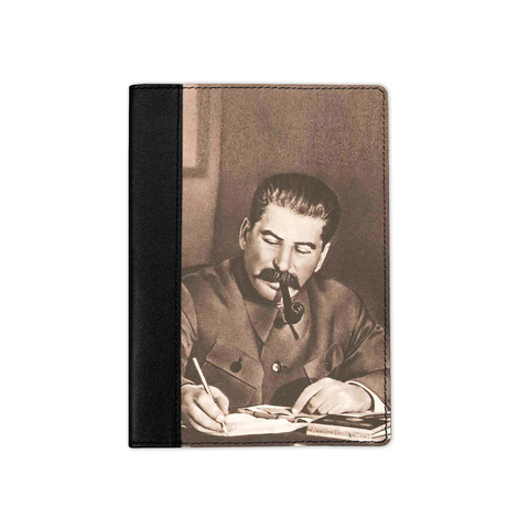 Ежедневник комбинированный с обработанными краями "Сталин", черный белая вставка