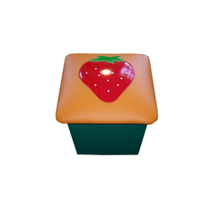 Пуфик с аппликацией Клубничка