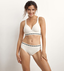 Бесшовный бюстгальтер с формованными чашками без косточек DIM 0DCP_Бежевый