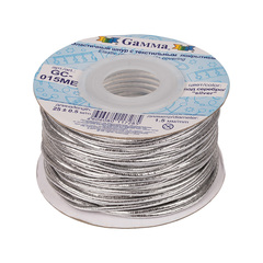 Шнур "Gamma" 1.5 мм GC-015ME эласт. метал. 25 м ± 0.5 м под серебро