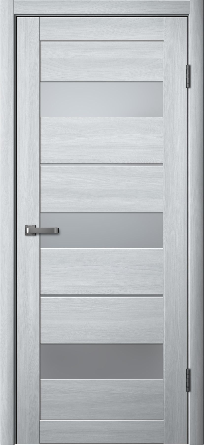 Дверь межкомнатная Двероникс 20Л, цвет пепельный ясень, экошпон, стекло матовое