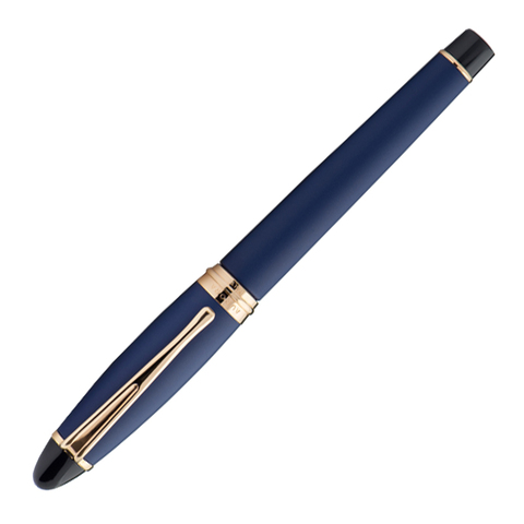 Перьевая ручка Aurora Ipsilon Satin blue GT, перо - F, в подарочной коробке